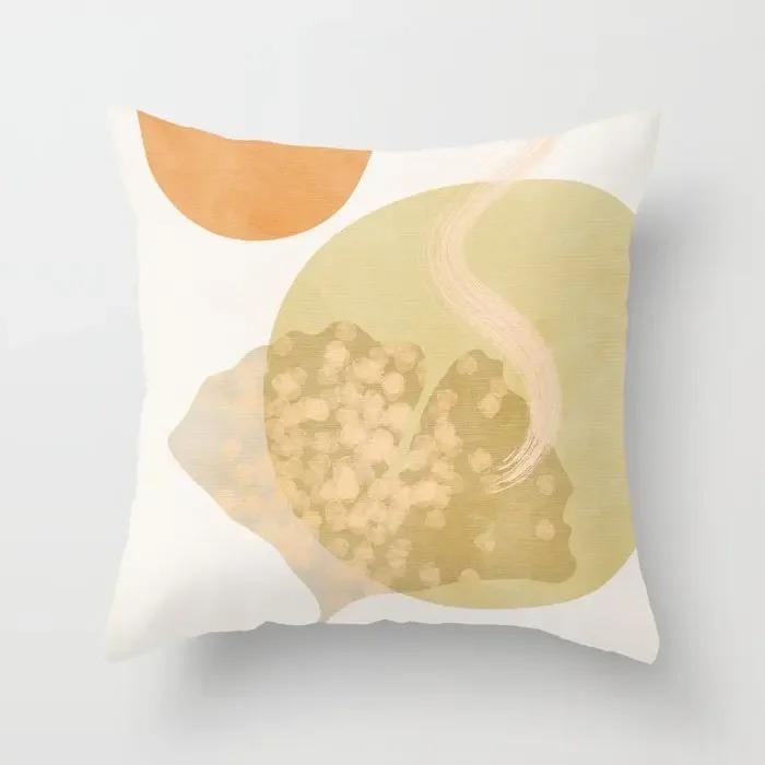 Nordisches Wohnzimmer Morandi abstrakter Stil Heimdekoration Sofakissenbezug