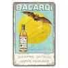 Vintage Tin Sign Classic Rum Bat Logo Bar Decor Wall Art Collectible