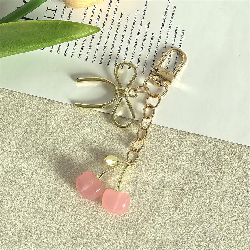 

Exquisite Faux Cherry 3D Keychain Pendant
