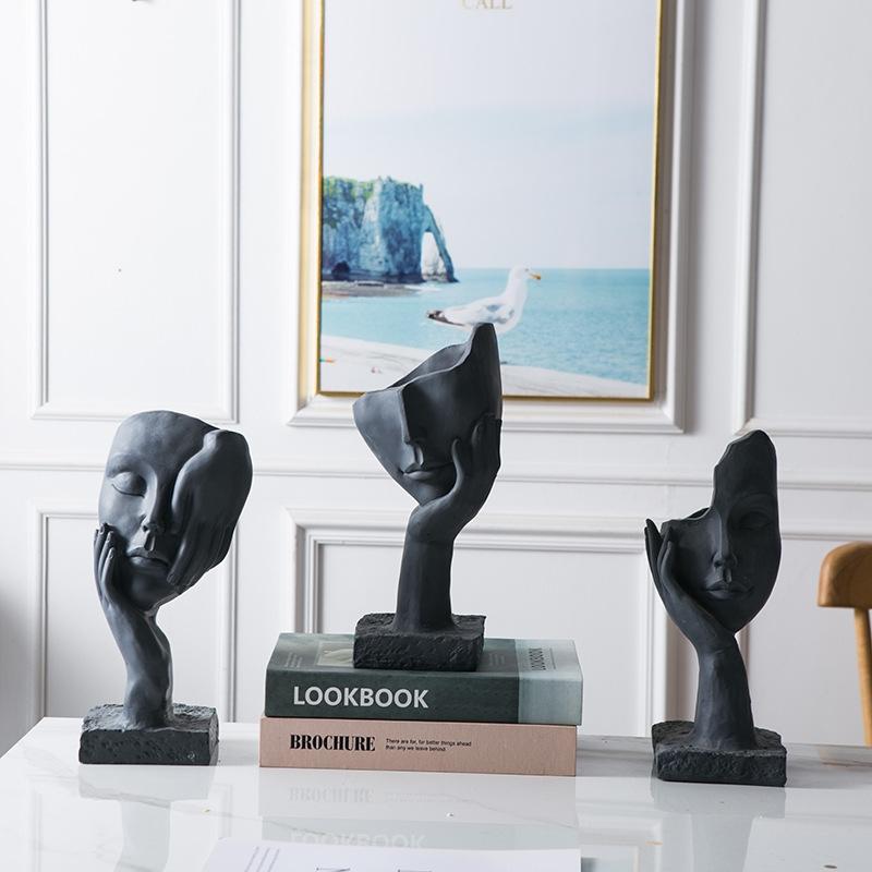 Modern Abstract Figurines Office Desk Decoration Accessories Figure Statue Modern Art Home Bedroom Living Room Interior Decor