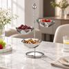 Centerpiece Bowl Space-Conscious Stainless Steel Fruit Serving Stand Decorative