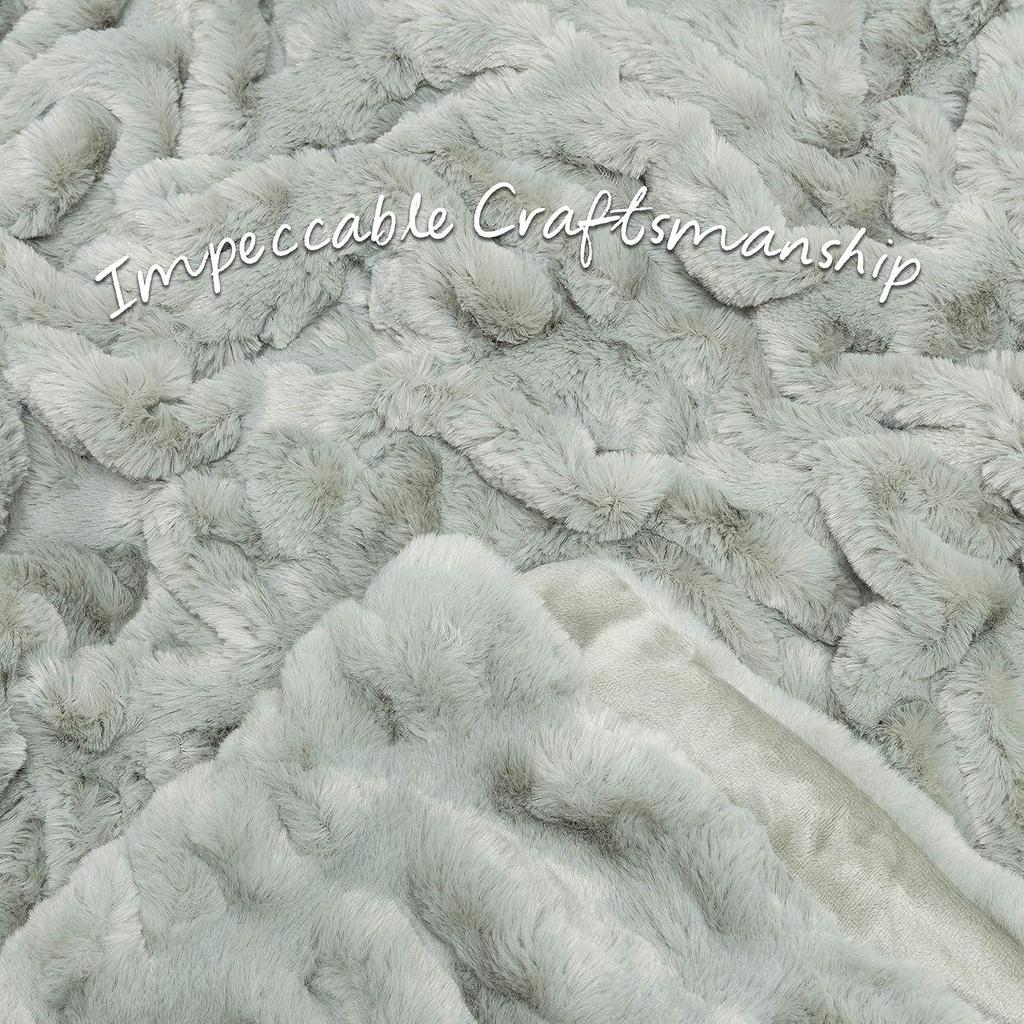 New Style Tie-Dye Spandex Elastic Rabbit Fur Blanket for Autumn and Winter - Thick, Warm, Soft