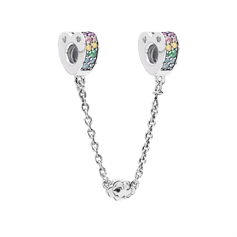 NEW Butterfly Daisy Flower & Band Of Hearts Charm Bead Fit Original Europeans 925 Sterling copper Bracelet DIY Fine Zircon Gift