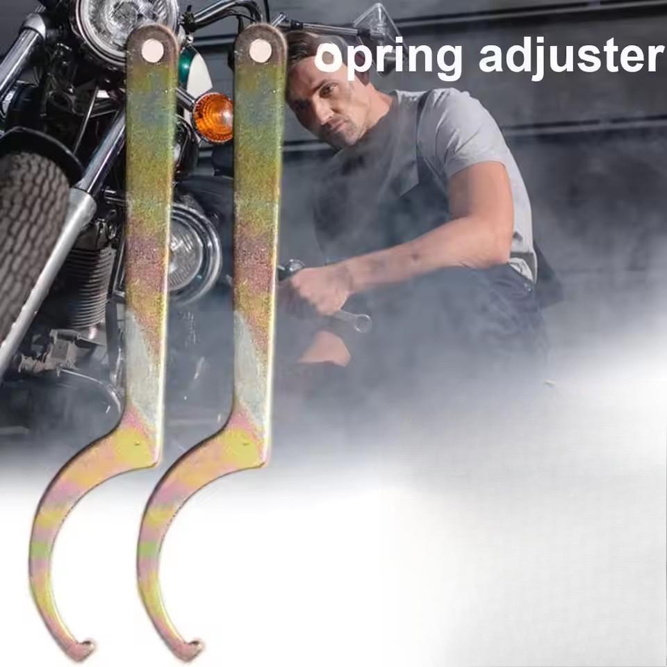 Universeller Mondsichel-Stoßdämpferschlüssel Motorrad Tuning Stoßdämpfer Feder Weich und Hart Einsteller Motorrad Reparaturwerkzeuge