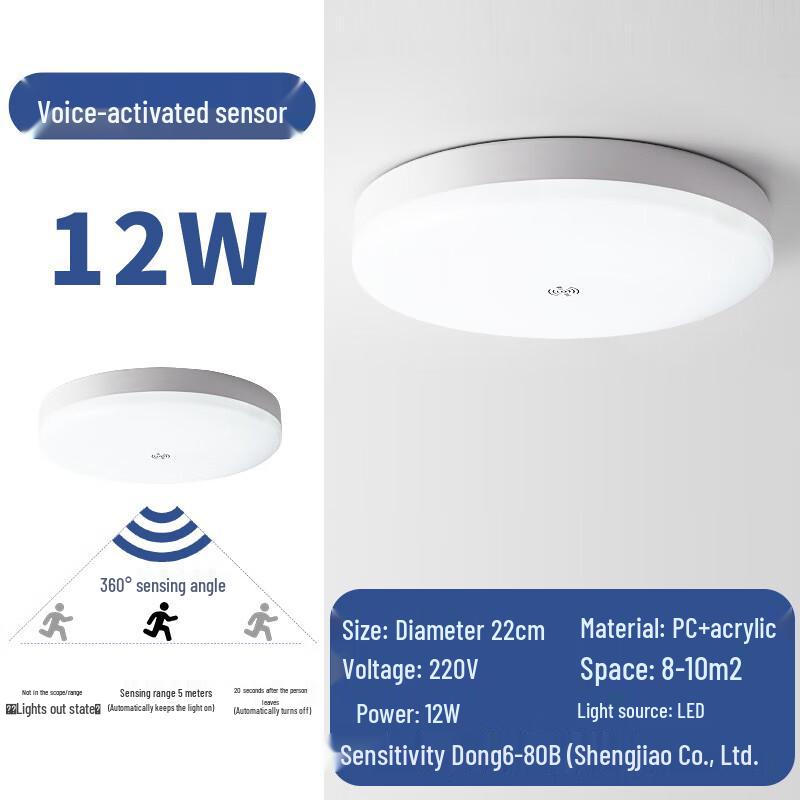 Yingyu LED Sound & Light Sensor Ceiling Light