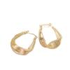 Retro Metallic Flower Tassel Stud Earrings – European American Style, Exaggerated Light Luxury Design