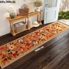 Tappeto per Corridoio Passerella Tappeto Lungo Lavabile in Macchina Pieghevole Antiscivolo Tappetino per Pavimento Tappeti Fiore di Primavera Decorazione per la Casa per Soggiorno