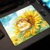 Tapis de Souris Hamster Mignon Tournesol Carré pour Ordinateur Bureau Jeu Tapis de Table Caoutchouc Antidérapant Tapis de Souris pour Ordinateur Portable 40X45 Grands Tapis de Bureau