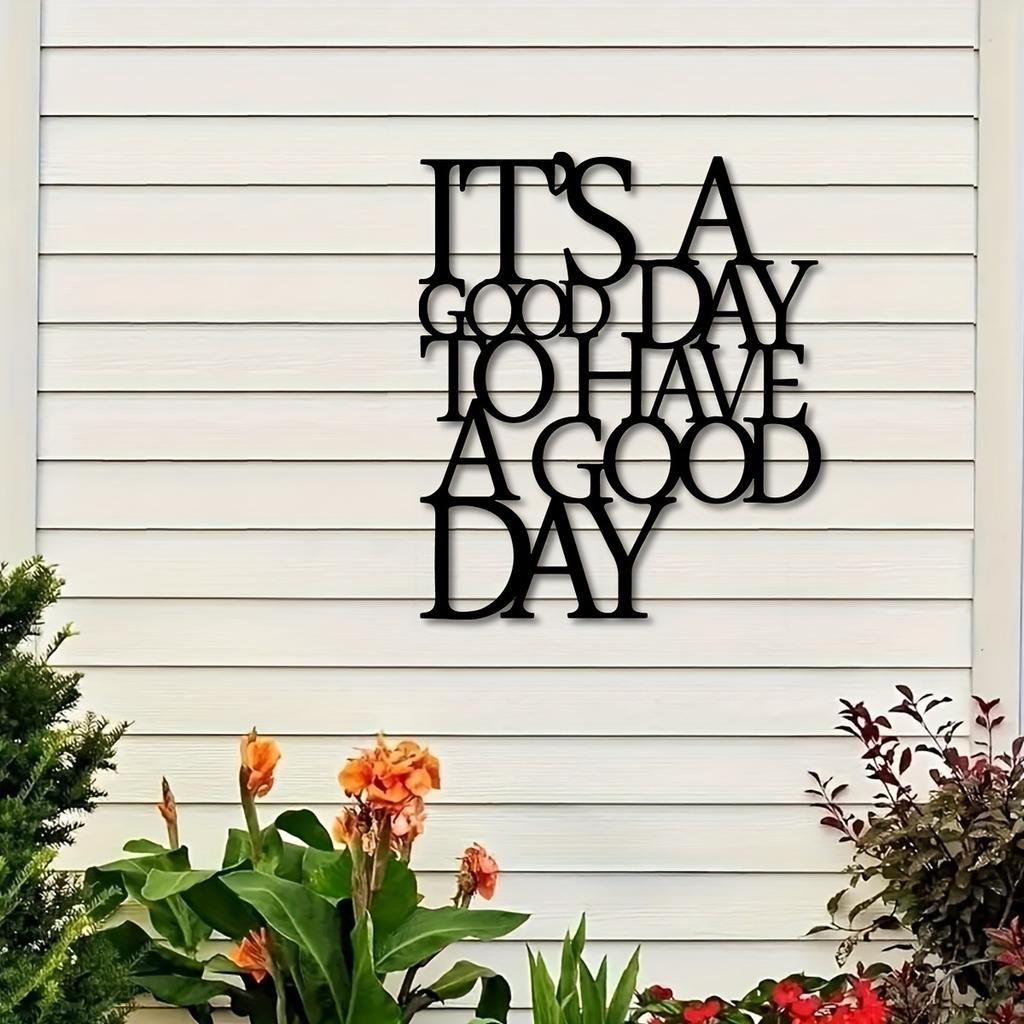 Start each day correctly. 1PC Metal wall art actively reminds you to make today a wonderful day. Living or office decoration