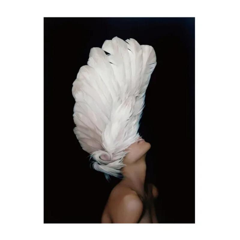 Nordic Classic Pop Wall Art Vibrant Flower Woman HD Canvas Oil Painting Poster  Print for Home Bedroom Living Room Decor  Gifts