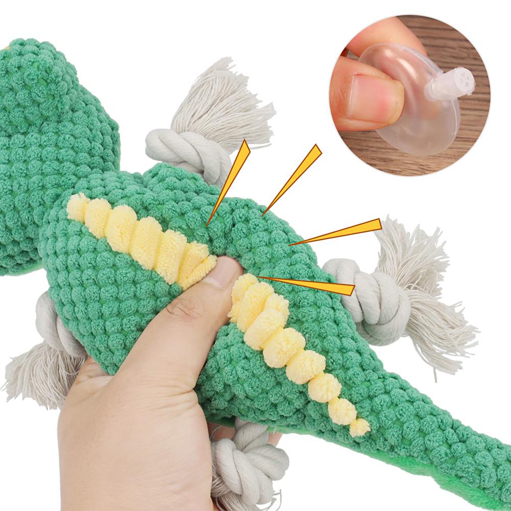 Lizard Shape Rope Pet Toy Interactive Training Plush Toy for Puppy Cats Squeaker Chew Dog Toys Supplies