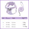 Pet Leash Set for Small Dogs Elegant Harness with Bow Walking Leash Ultrasonic Liquid Fabric Dog Harness Cat Collar Accessories