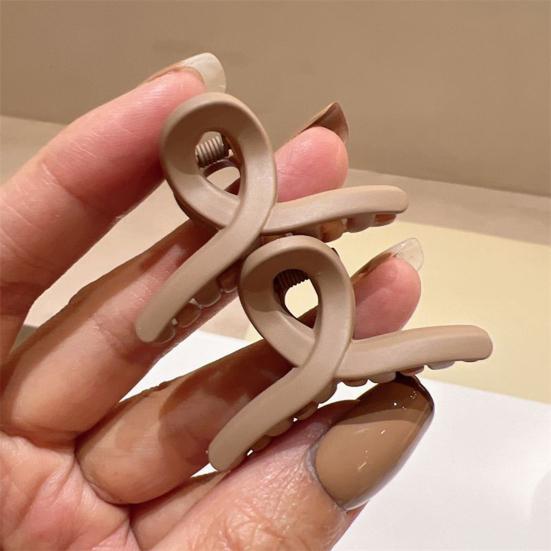 1/2Pcs Hair Claw Plastic Hair Clips with Non-Slip Secure Hold Frosted Color Interlocking Teeth Hair Clamp Hair Accessories