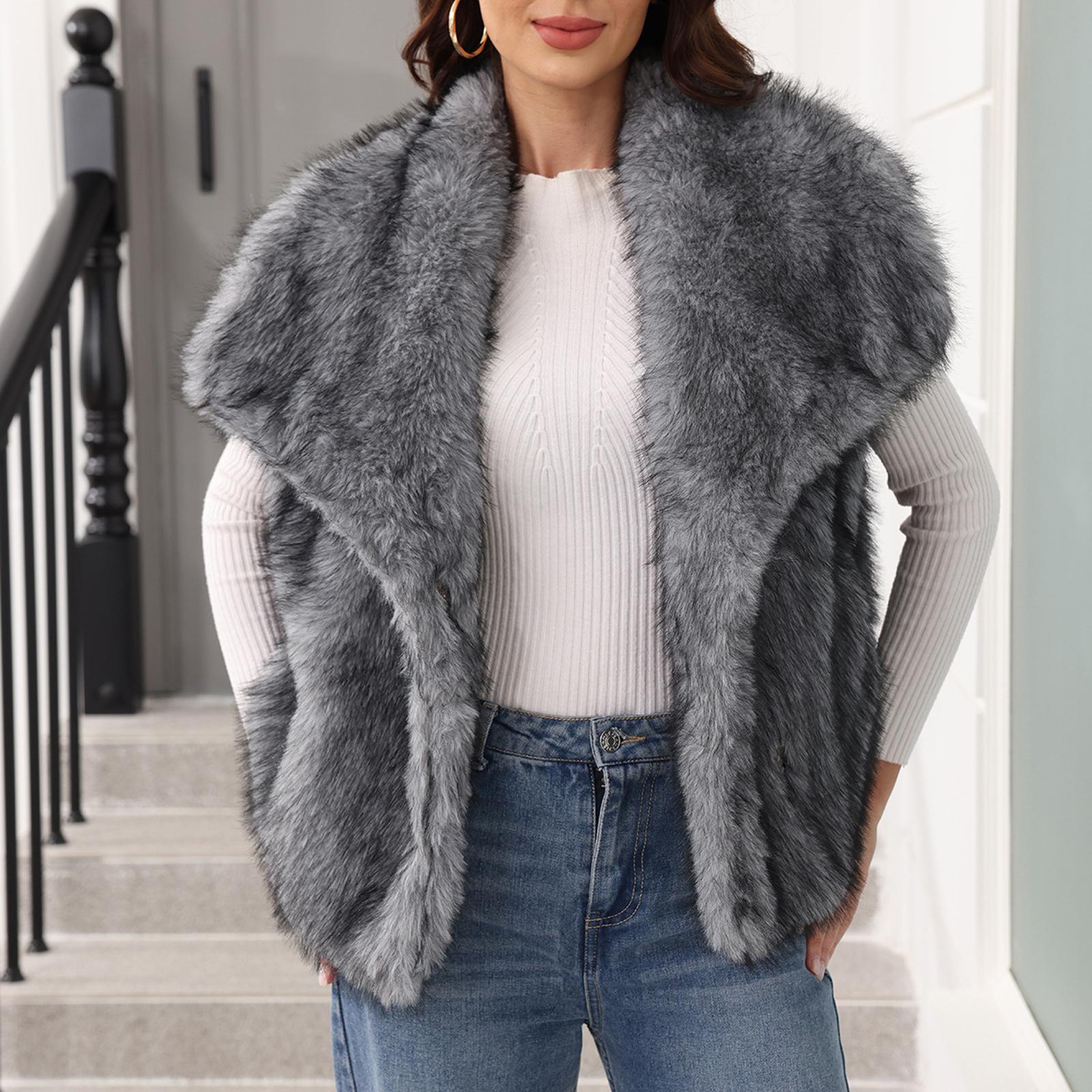 Women s Fashion Waistcoat Sleeveless Lapel Coat S