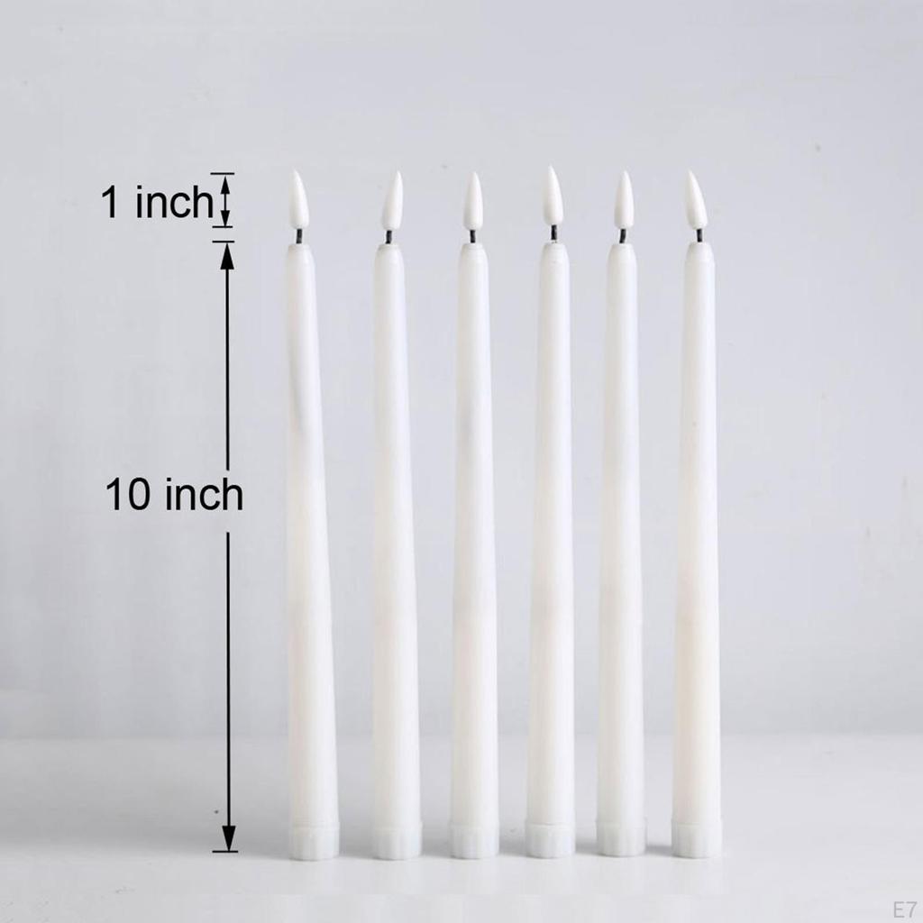 LED Flameless Taper Candles Brightness Adjustable for Home Dinner Decor
