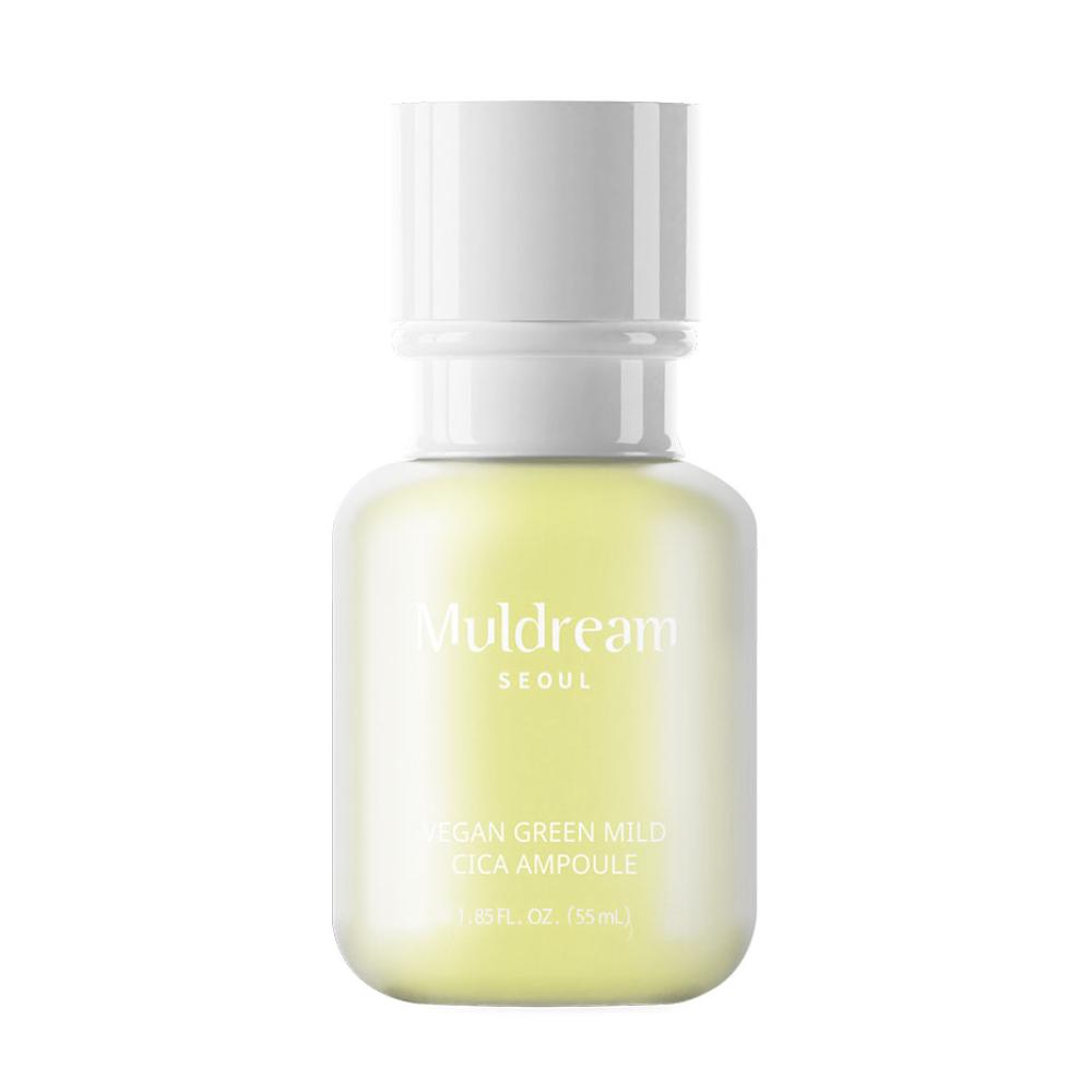

Muldream Vegan Green Mild Vita Ampoule 55 мл - для сухой и уставшей кожи осветление тусклое сияние увлажняющее успокаивающее против старения желевая текстура