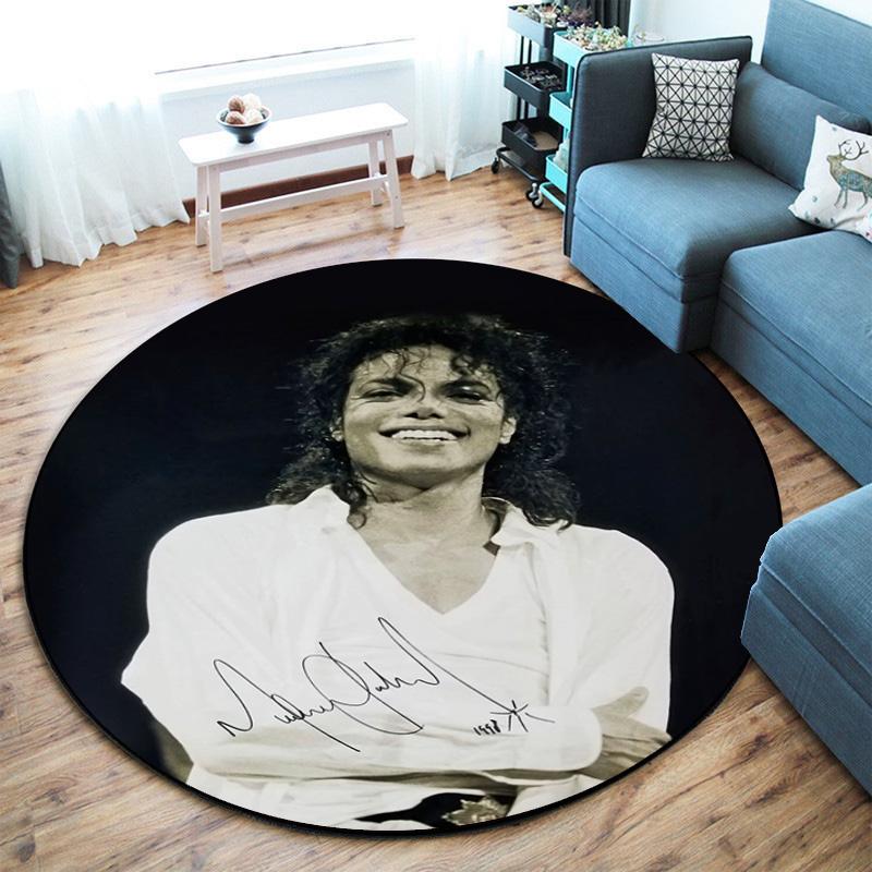 Renowned American Grammy Award Winning Singer Michael Jackson's Circular Carpet Is Soft, Home, Bedroom, Door Mat Decoration, and Non Slip Carpet F1