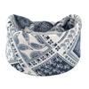 Bohemian Cashew Yoga Exercise Headband Anti Sweating and Moisture Absorbing Elastic Cotton Headband Knotting Headband