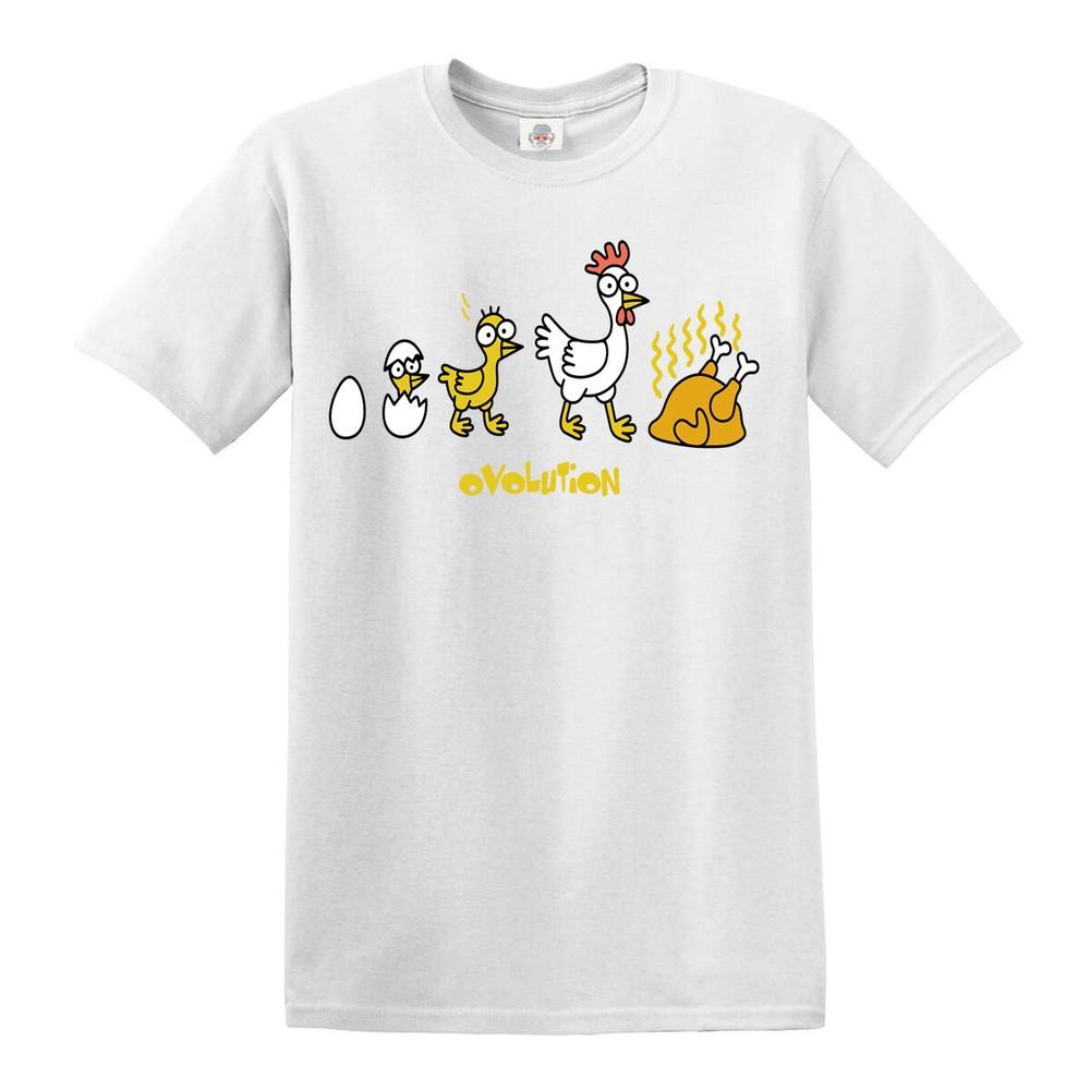 Ovolution funny tshirt chicken evolution joke party xmas christmas gift tshirt 2XL
