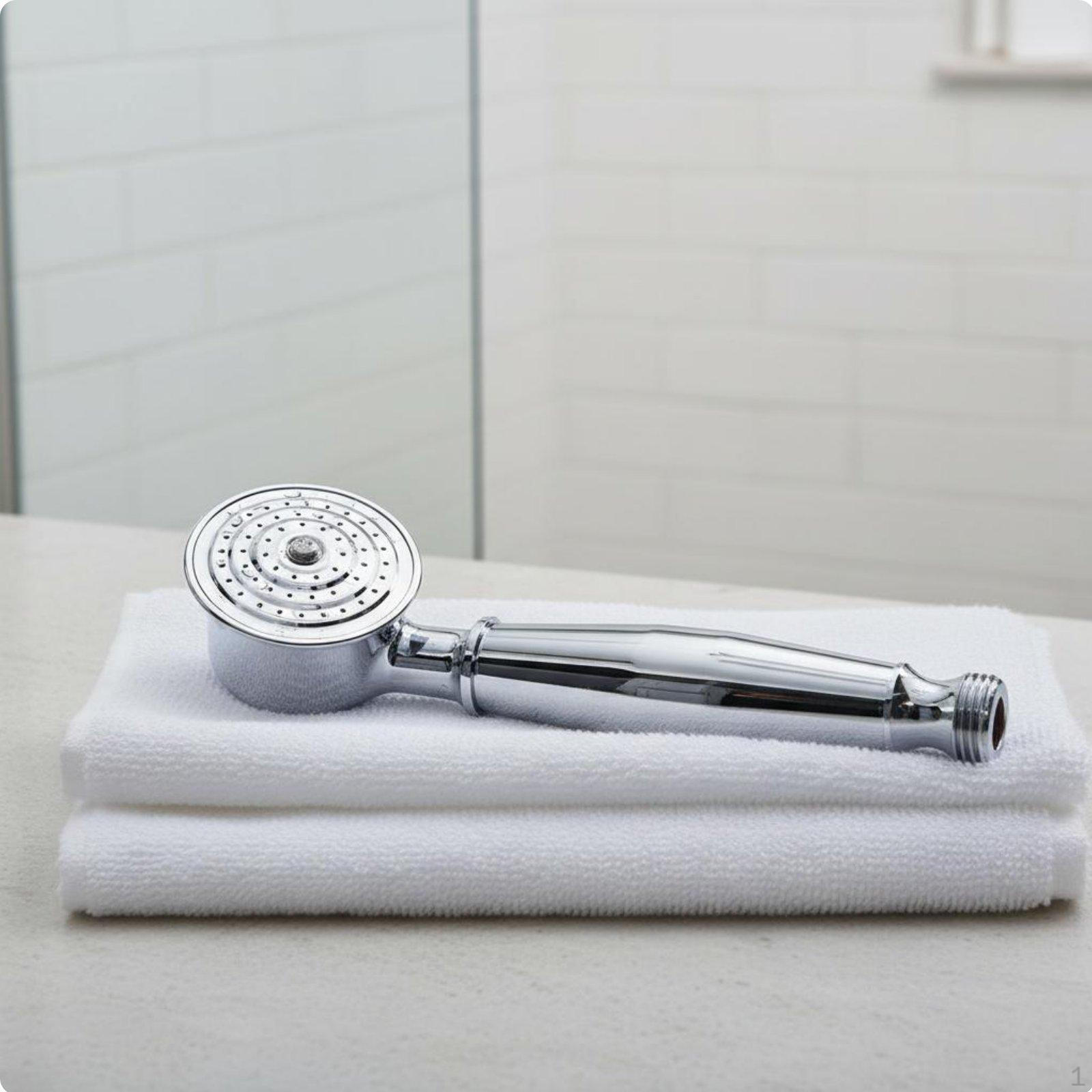 Handheld Shower Nozzle Traditional Design Ergonomic Handle Chrome