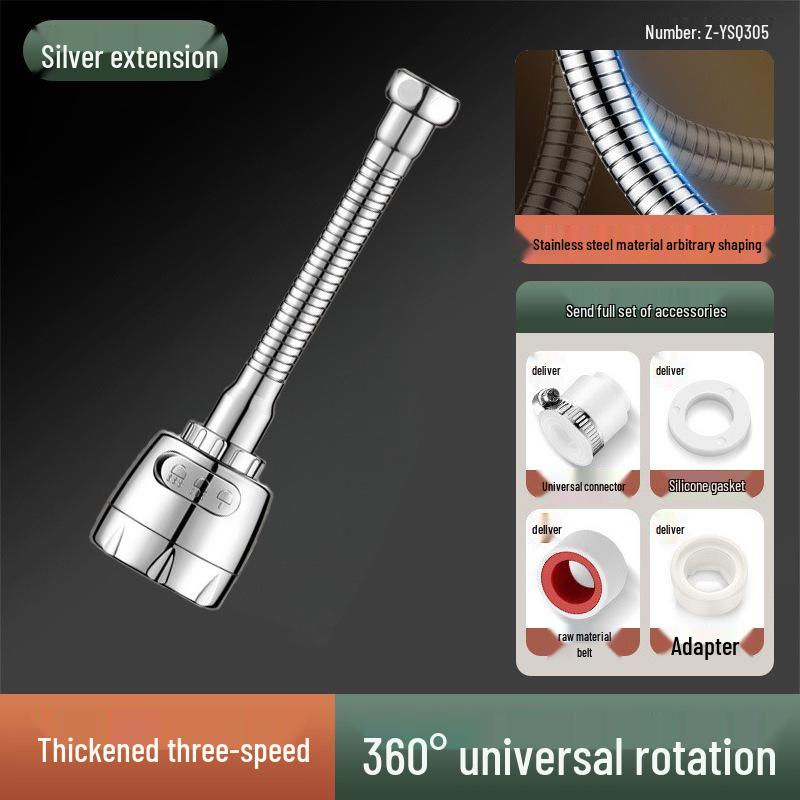 Universal Rotating Anti-Splash Kitchen Faucet Extender
