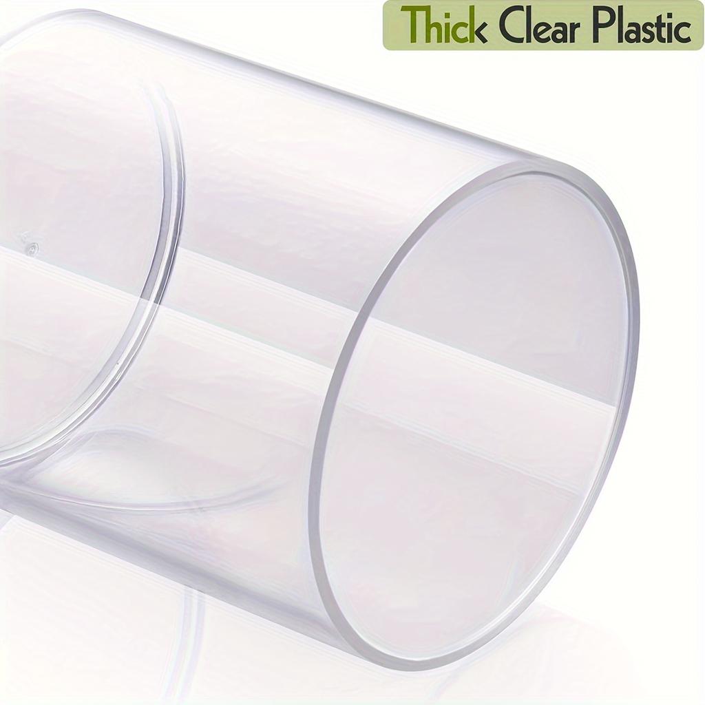 Pachet de 4 distribuitoare de suport pentru tampoane de bumbac pentru bile de vată, tampoane de bumbac, discuri de bumbac, bețișoare de ață dentară-Organizator mic de cosmetice din plastic transparent