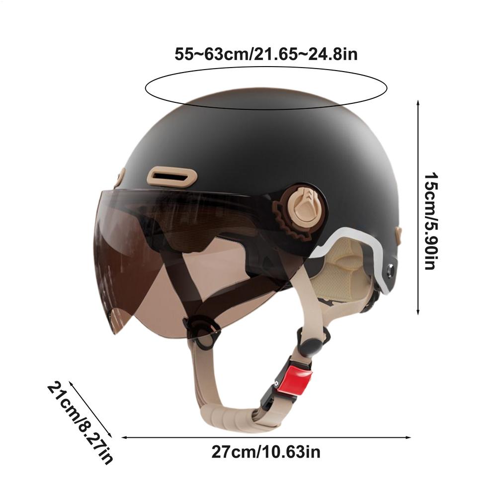 

Bicycle Safety Helmet Reflective Design Lightweight Men s And Women s Adult Mountain Bicycle Motorcycle Half Helmet With Goggles чорний