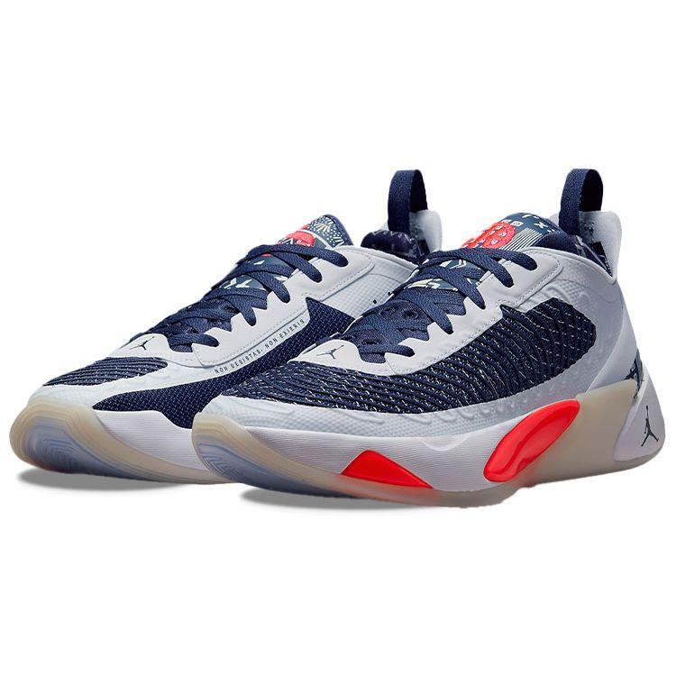 Air Jordan Luka 1 Quai 54 Heren Sneakers Wit Light-Bone Neutraal-Indigo FB1806-150