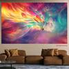 2D Abstract Art Dandelion Photography Background in Rainbow Colors