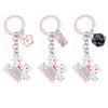 Fathers Day Mothers Day Keychain Bear Polyhedral Dice Pendant Acrylic Keychain Gift For Mom And Dad