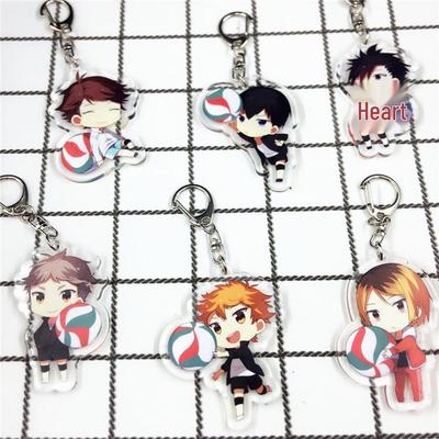 Haikyuu!! Double-Sided Keychain Pendant: Hinata, Kageyama, Kenma