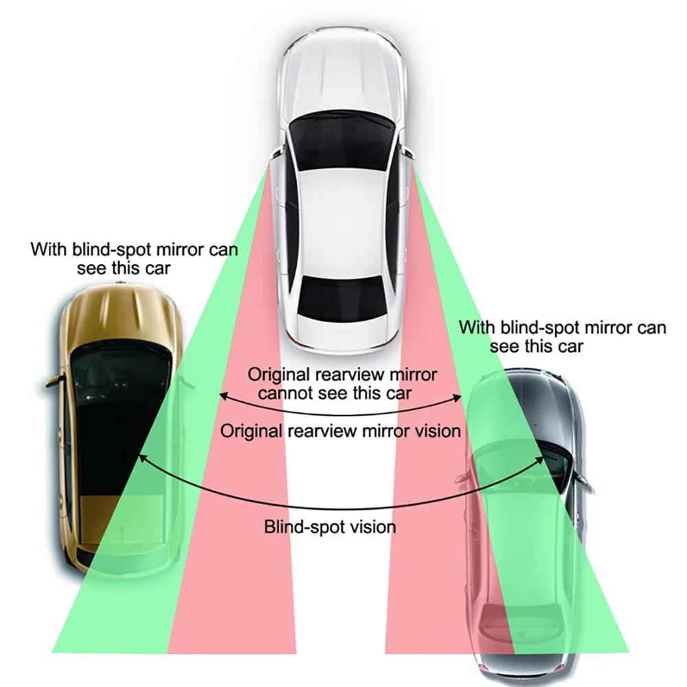 2pcs Rear View Mirror Wide Angle Adjustable Convex Blind Spot Mirror Car Vehicle Side Mirror Car Rearview Car Accessories Tools