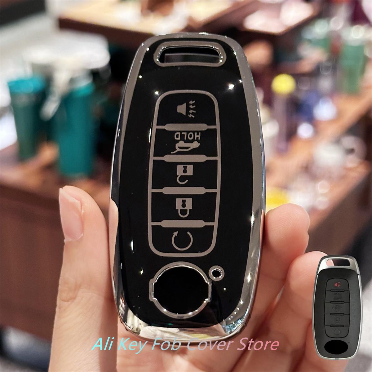 

Чехол для брелока со шнурком для брелка для Rogue 2023 года для Nissan Pathfinder 2024 5 кнопок чёрный