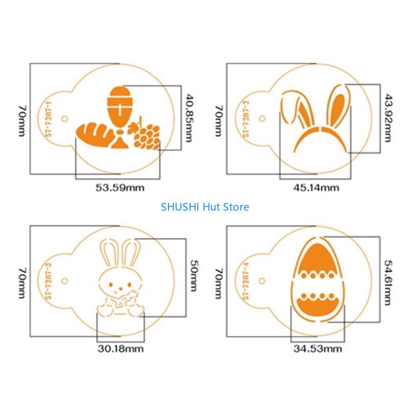 5 Stück/Set Feder Oster Malvorlage PET Schablonen Hase Schmetterling DIY Wand Stoff Papier Basteln Handgemachte Kunst Geschenk D57B
