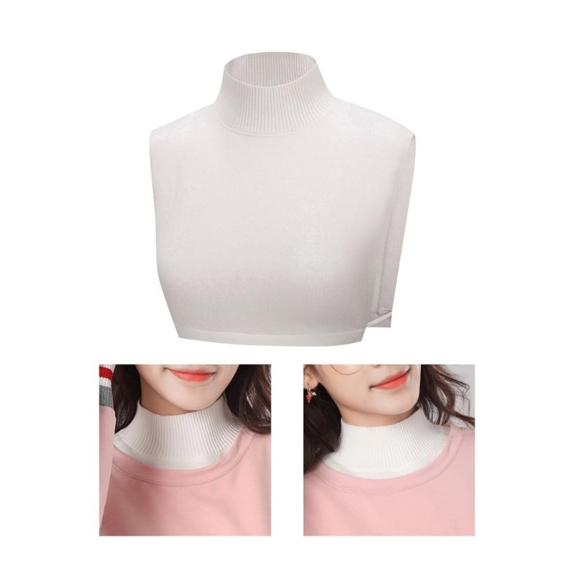 Ribbed Shawl For Women Winter False Collar for Women Neck Wrap Men Women Turtleneck Collar Ribbed Knitted Elastic