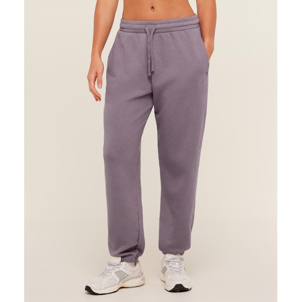 Gymshark Power Washed Cuff Joggers Dusk Purple Acid Wash Small Ball B5c8o Pclw