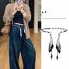 Wood Bead Tassel Flower Waist Chain Bohemian Style Beaded Waist Chain  Casual Wear