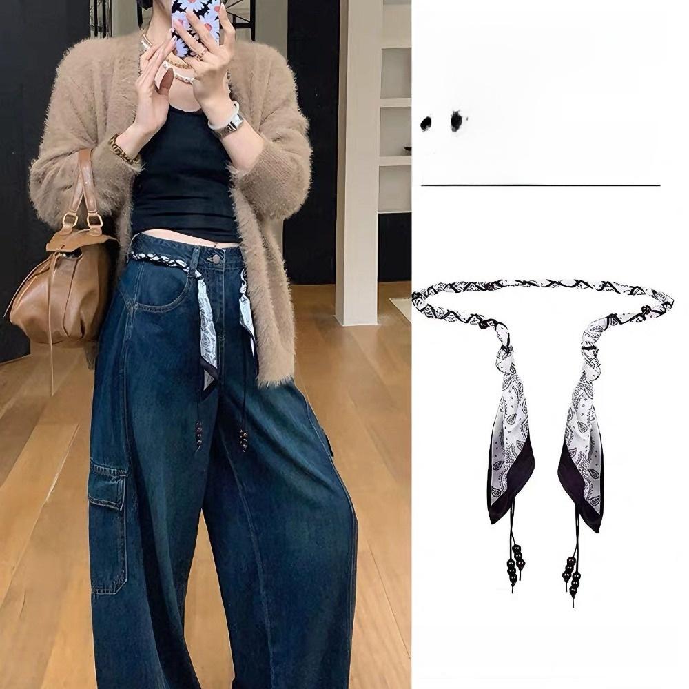 Wood Bead Tassel Flower Waist Chain Bohemian Style Beaded Waist Chain Casual Wear