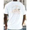 European Sizes Plus Size Men's Summer T-shirt, Dirk Graphic Print Short Sleeve Tees Trend Casual Tops for Daily Life, Big & Tall Guys, PLUS SIZE