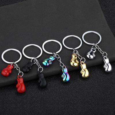 Creative Boxing Gloves Key Chain Simulation Fitness Equipment Pendant Personalized Keyring for Men Women Couple Car Keys Pendant