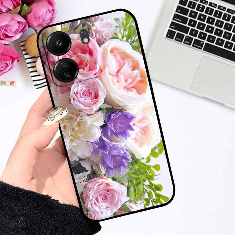 For Xiaomi Poco C65 Case Redmi 13C 4G Cute Cartoon Cover Soft Silicone Phone Case For Xiaomi Redmi 13C Poco C65 C 65 Bumper