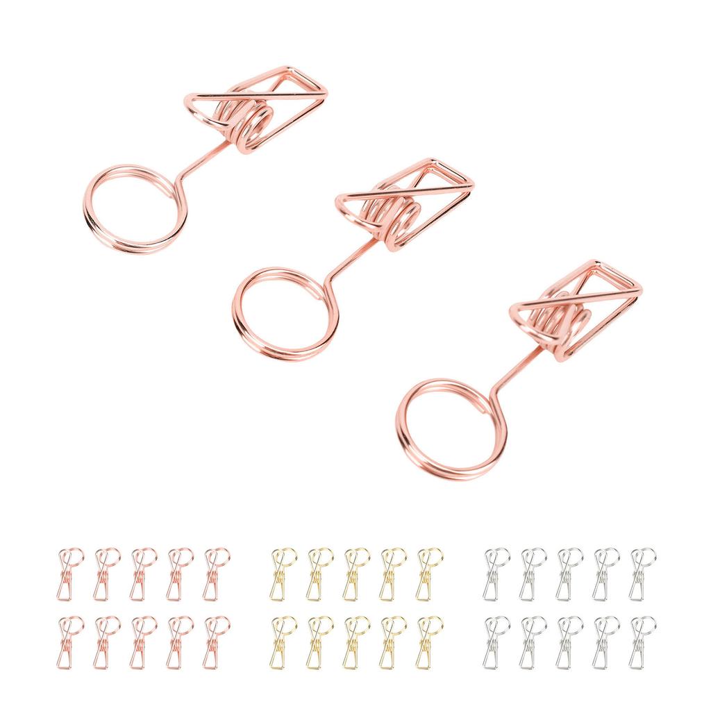 10 Pezzi Clip per Segnaposto Tavolo Metalliche Riutilizzabili Supporto Display Numero Menu da Scrivania per Matrimoni Eventi Ristoranti