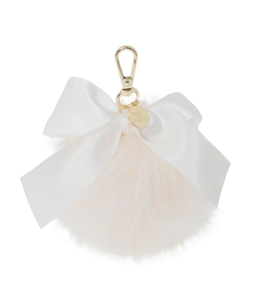 Maison de FLEUR Faux Fur Pompom Charm, White, F Charm, 08001063200