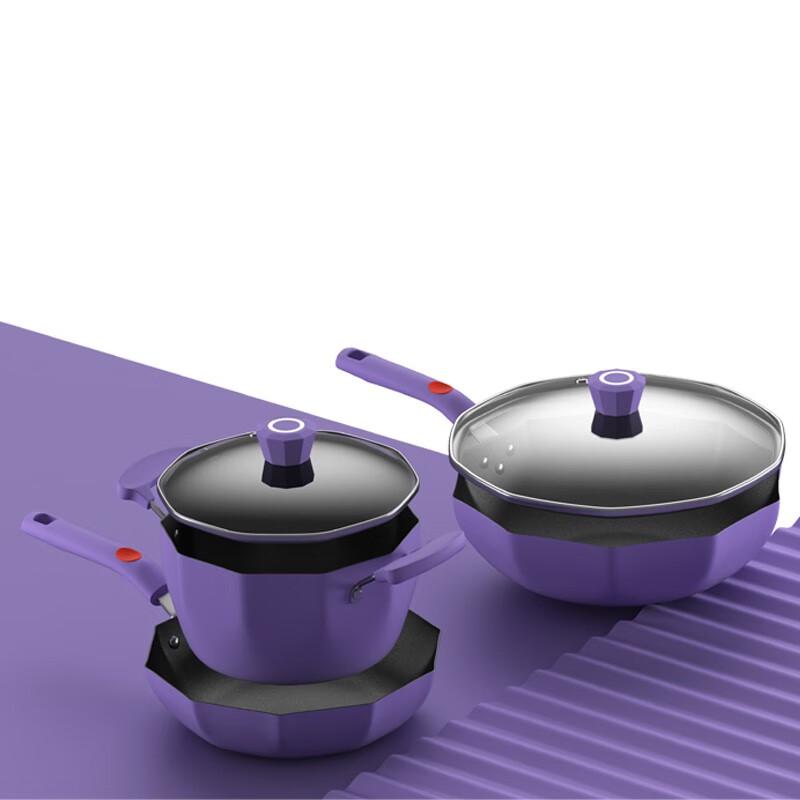 Urban Mrs. Cast Iron 3-Piece Wok & Soup Pot Set