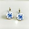 SUTEYI Charm Henna Yoga Amulet Ladies Earrings Round Glass Cabochon Earings Jewelry Bohemian Mandala Earrings For Women