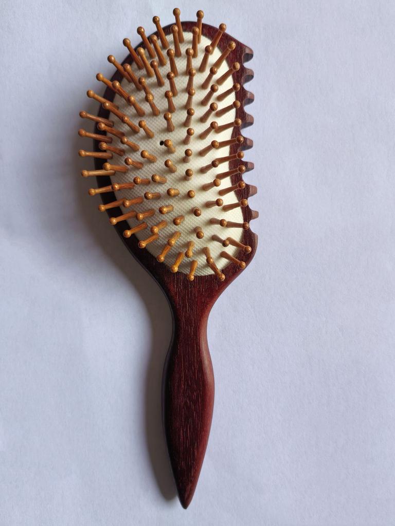 Bamboo Wooden Curl Defining Brush Curly Hair Brush for Detangling, Shaping and Defining Curls for Women and Men Wet & Dry Hair