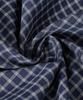 Yujen Soft Tie Button Blouse_Check Navy