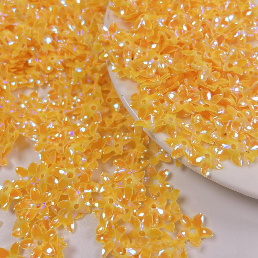 12mm Lily Flower Concave Pvc Sequins Diy Costume Dress Decorative Holographic Loose Beads 3D Floral Shoes Bag Sewing Film Sequin