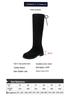 2025 Autumn Women's Black Over-the-Knee Knight Boots with Thick Soles and Elastic Detail