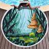 Mushroom Pattern Plant Horse Riding Printed Beach Towel Microfiber Digital Swimming Pool Beach Towel Blanket Shower Beach Towel